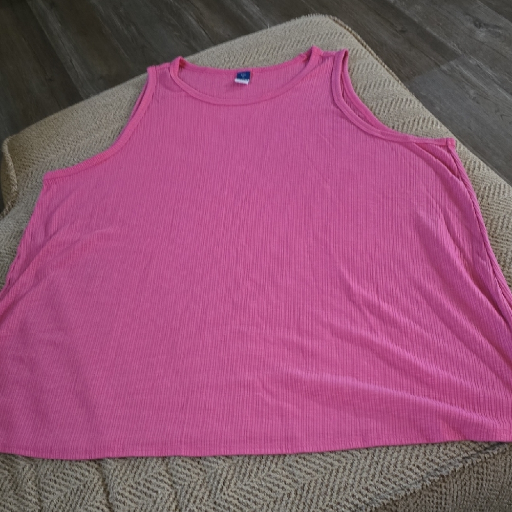Old Navy Pink Sleeveless Relaxed Tank Top
